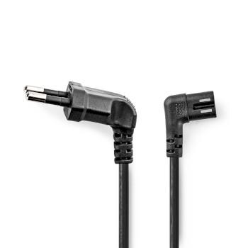 Netzkabel Eurostecker IEC-320-C7 gewinkelt links gewinkelt