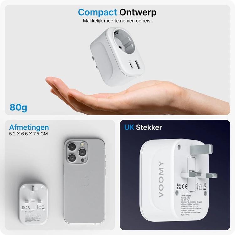 Weltreiseadapter mit USB