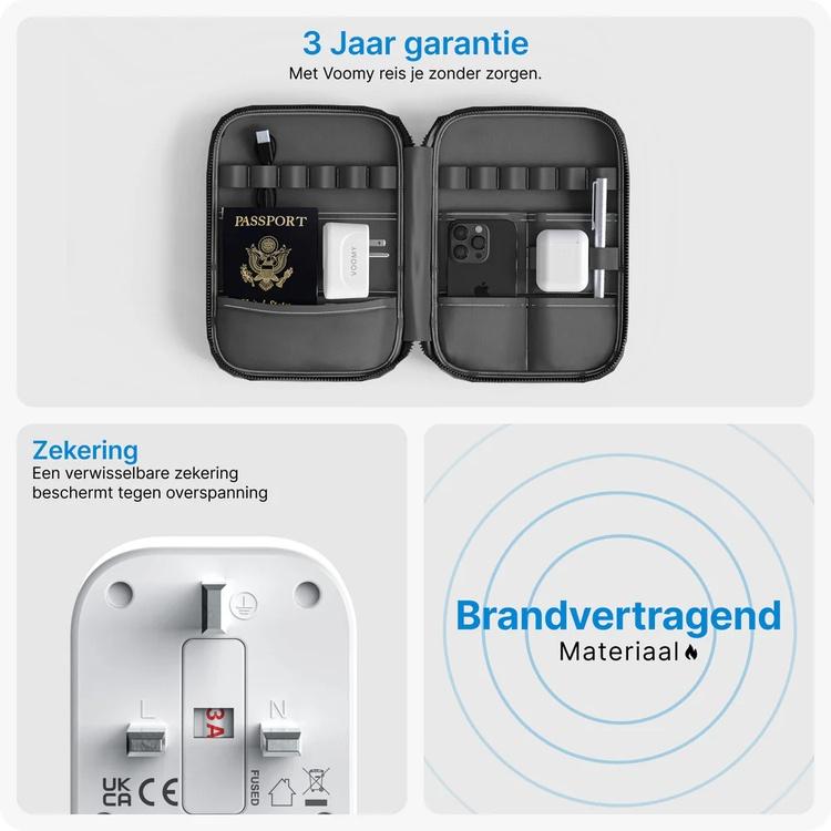 Weltreiseadapter mit USB