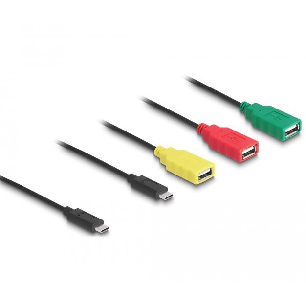 USB C zu USB C + A Kabel-Hub - 4 Ports