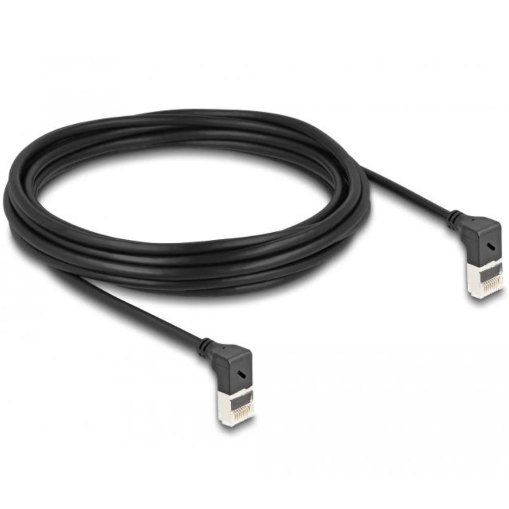 Delock RJ45 Netzwerkkabel Cat.6A S/FTP Slim 90 unten / unten gewinkelt 5