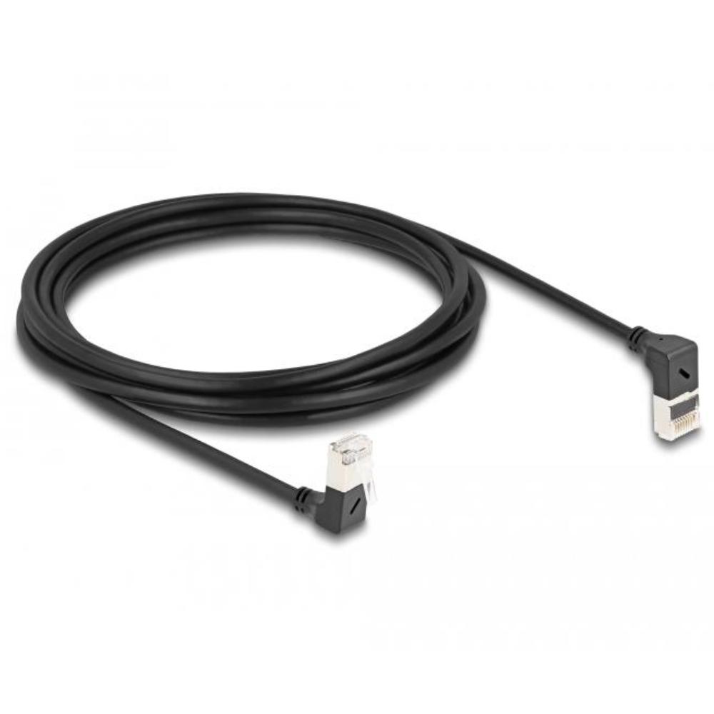 Delock RJ45 Netzwerkkabel Cat.6A S/FTP Slim 90 oben / unten gewinkelt 3