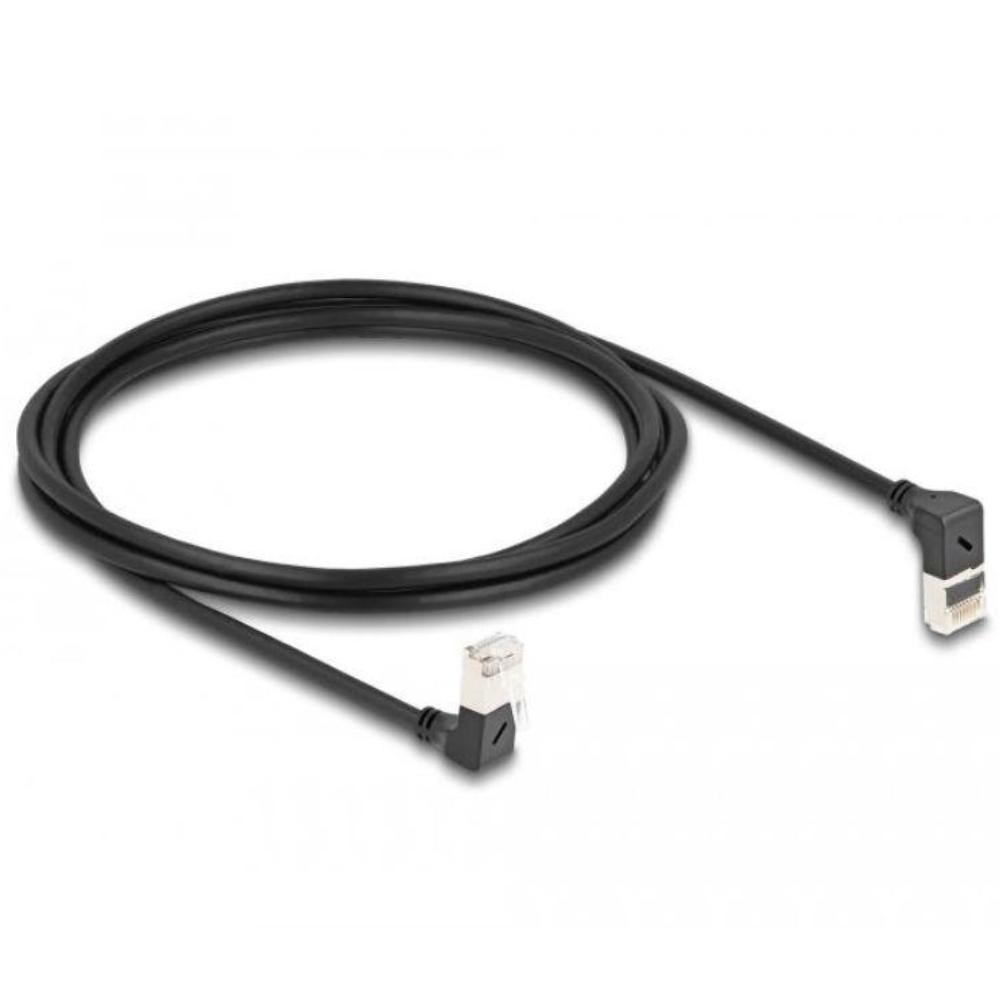 Delock RJ45 Netzwerkkabel Cat.6A S/FTP Slim 90 oben / unten gewinkelt 2 - Delock
