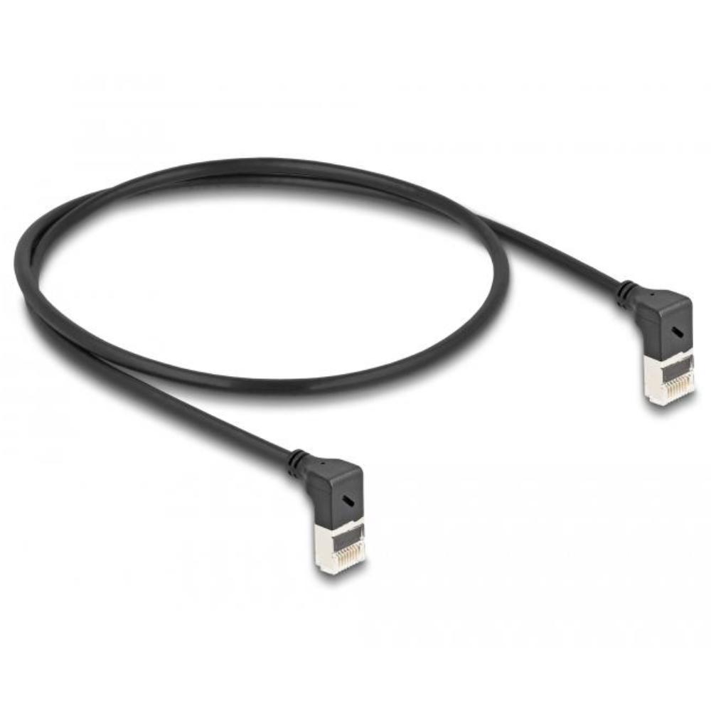 Delock RJ45 Netzwerkkabel Cat.6A S/FTP Slim 90 unten / unten gewinkelt 0