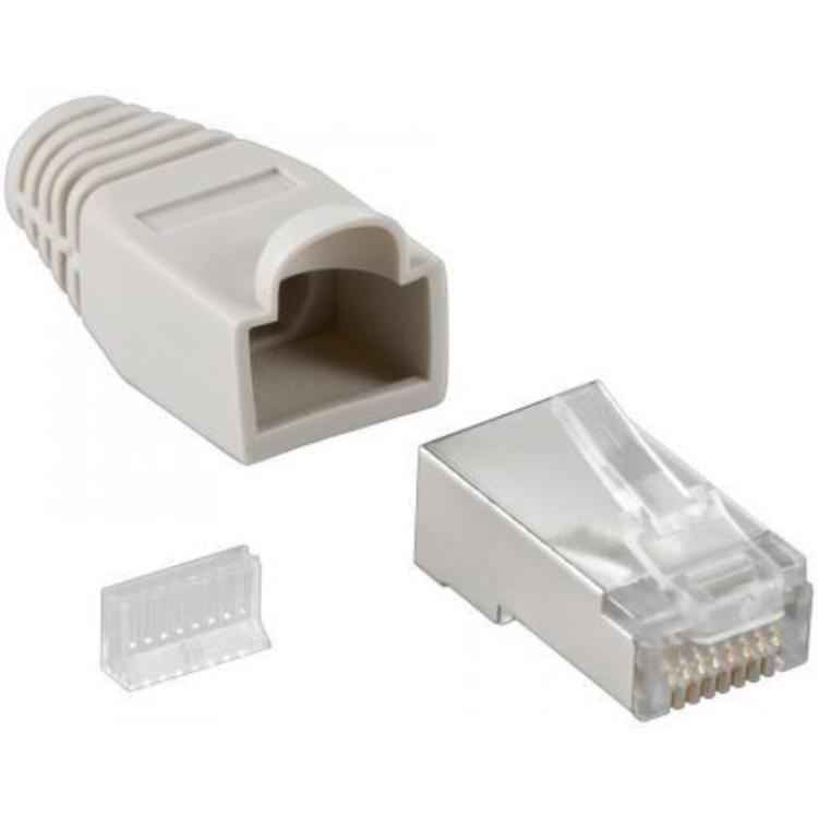 Cat 5e Modular RJ45 Stecker + Tülle - Allteq