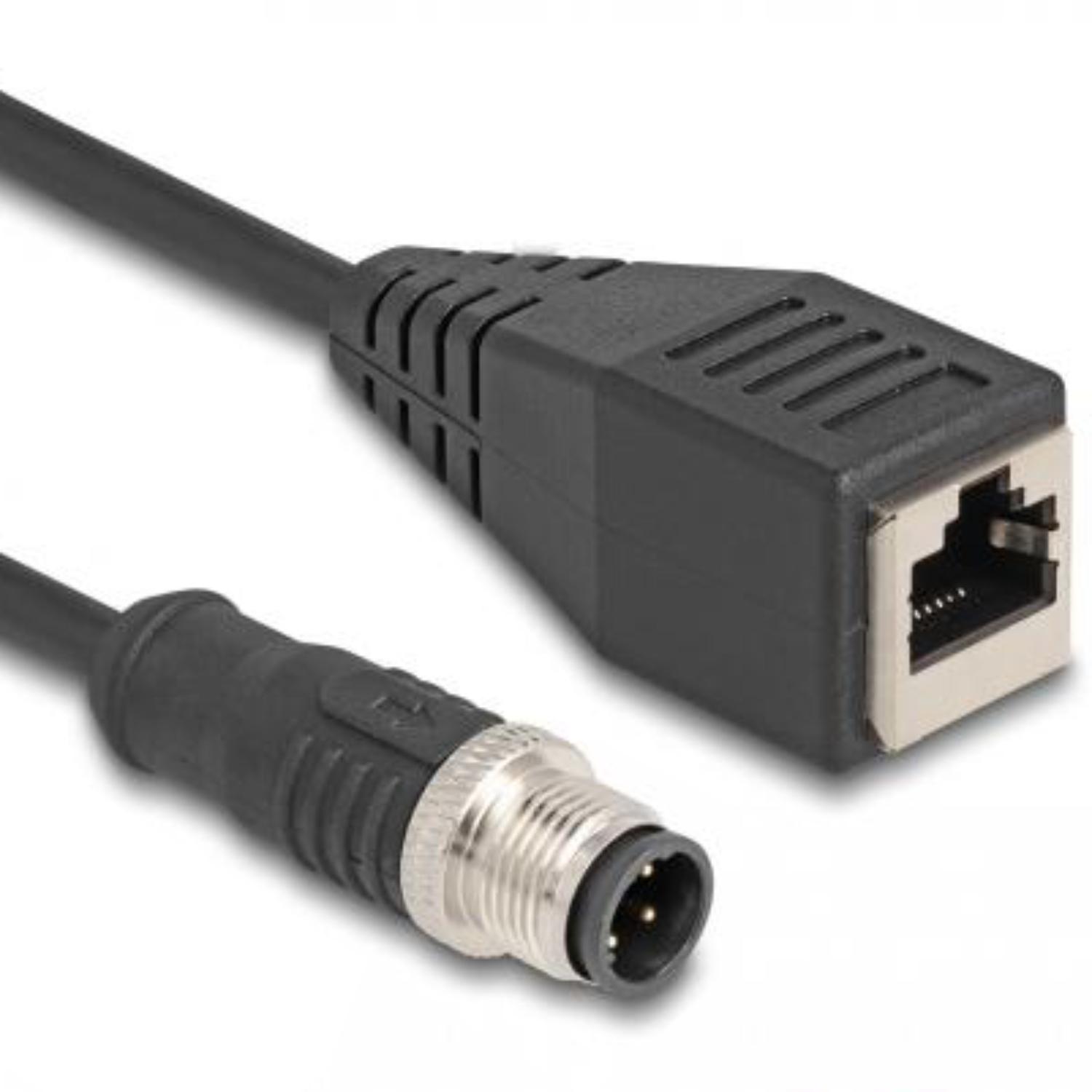 M12 D-codiert 4-polig zu RJ45 Adapterkabel