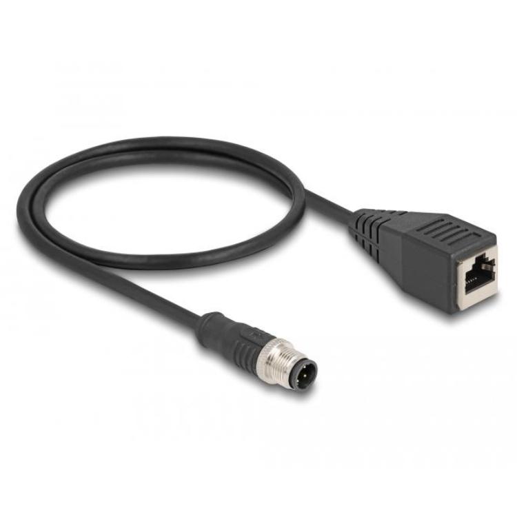 M12 D-codiert 4-polig zu RJ45 Adapterkabel
