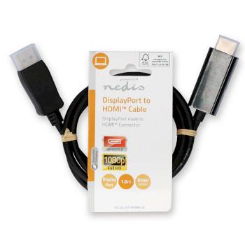 DisplayPort-Kabel DisplayPort-Stecker HDMI™-Anschluss 1080p - Nedis