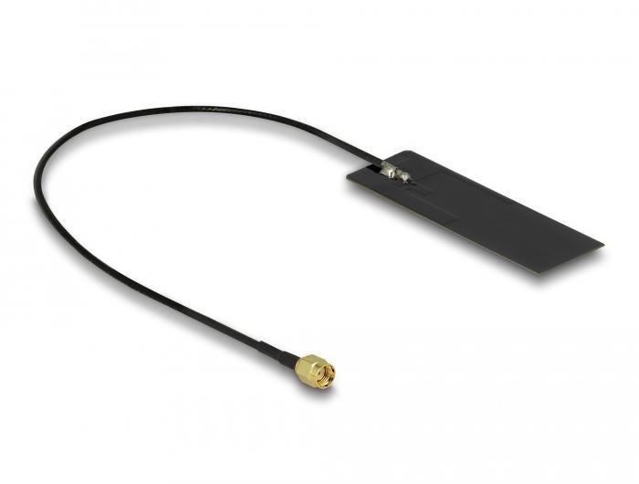 Delock WLAN WiFi 6 802.11 ac/ax/a/h/b/g/n Antenne RP-SMA Stecker 2 - 4 dBi
