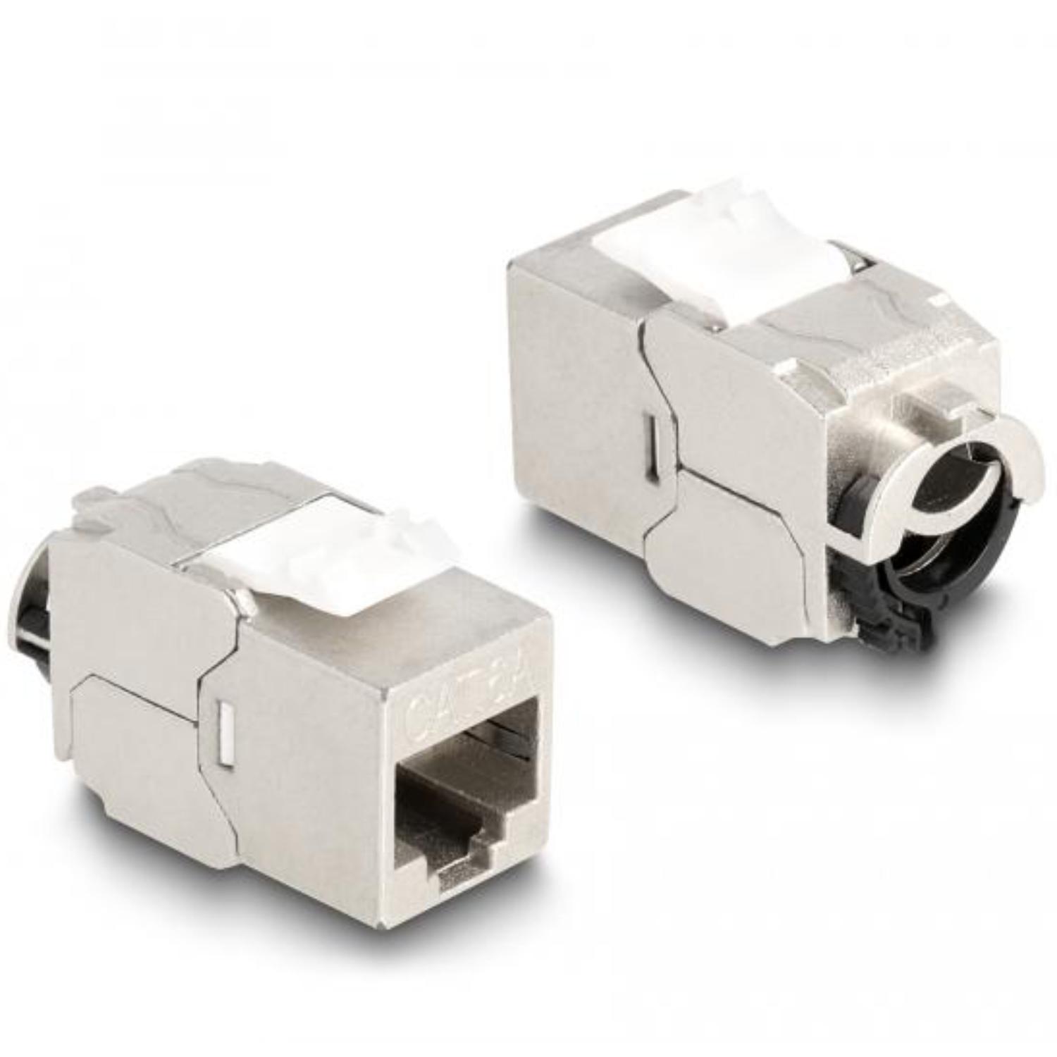 Delock Keystone Modul RJ45 Buchse zu LSA Cat.6A STP mit Verschlussclip und - Delock