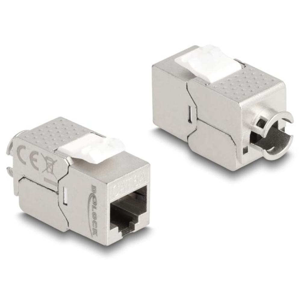 Delock Keystone Modul RJ45 Buchse zu LSA Cat.6A Slim werkzeugfrei - Delock