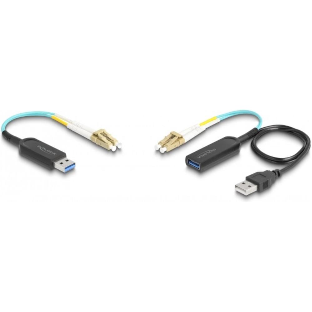 Delock USB 10 Gbps Type-A Extender via LC Duplex Kabel.