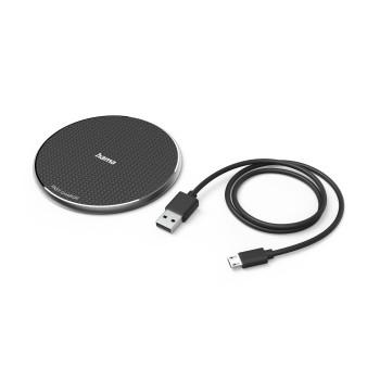 Wireless Charger QI-FC10, 10 W, drahtloses Smartphone-Ladepad, schwarz - Hama