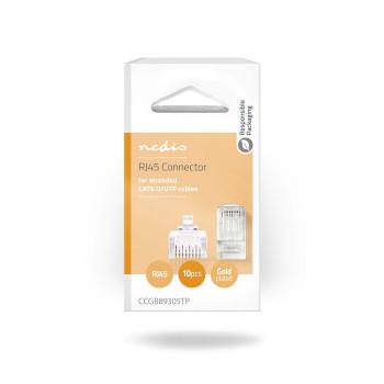 RJ45 Stecker Männlich Litze UTP CAT6 Gerade Vergoldet 1 Stück - Nedis