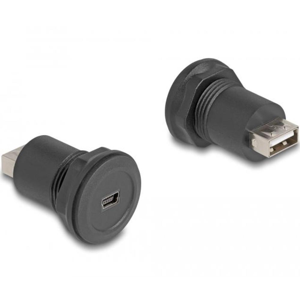 Delock USB 2.0 Mini-B zu USB 2.0 Type-A, schwarz