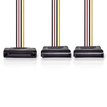 Interne Stromkabel SATA 15-Pin Male 2x SATA 15-Pin Female - Nedis