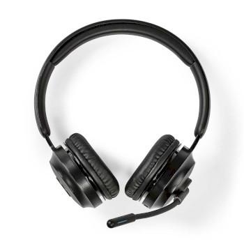 PC-Headset On-Ear Stereo Bluetooth Klappbares Mikrofon Schwarz - Nedis