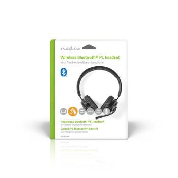 PC-Headset On-Ear Stereo Bluetooth Klappbares Mikrofon Schwarz - Nedis