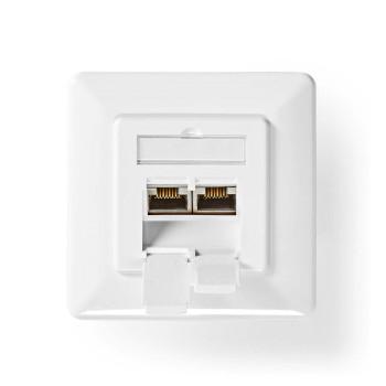 Netzwerk-Wanddose Einbau 2 Port(s) CAT7 Gerade Female Gold - Nedis