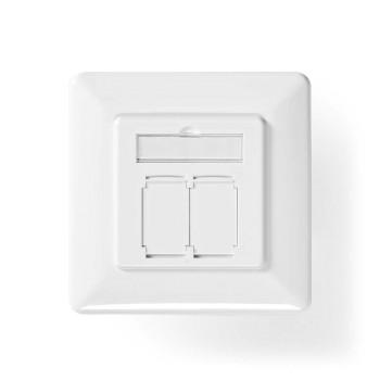 Netzwerk-Wanddose Einbau 2 Port(s) CAT7 Gerade Female Gold - Nedis