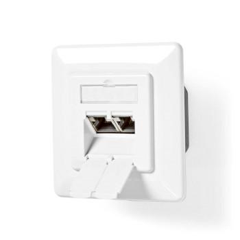Netzwerk-Wanddose Einbau 2 Port(s) CAT7 Gerade Female Gold - Nedis