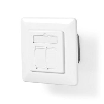 Netzwerk-Wanddose Einbau 2 Port(s) CAT7 Gerade Female Gold - Nedis