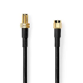 Antennenkabel SMA Stecker SMA Buchse Vergoldet 50 Ohm Doppel - Nedis