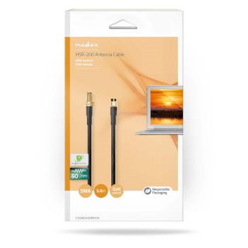 Antennenkabel SMA Stecker SMA Buchse Vergoldet 50 Ohm Doppel - Nedis