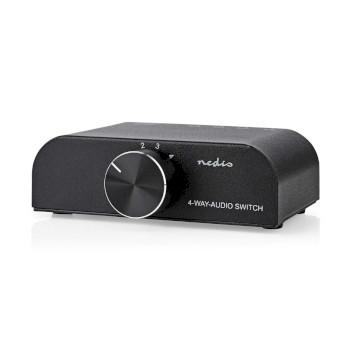 Analoger Audio-Switch 4-Port(s) Eingang: 1x 3,5 mm Audio-Eingang / - Nedis