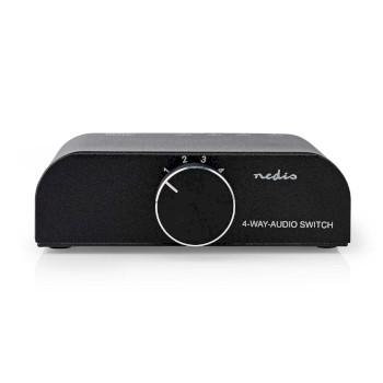 Analoger Audio-Switch 4-Port(s) Eingang: 1x 3,5 mm Audio-Eingang / - Nedis