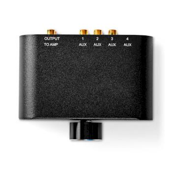 Analoger Audio-Switch 4-Port(s) Eingang: 1x 3,5 mm Audio-Eingang / - Nedis