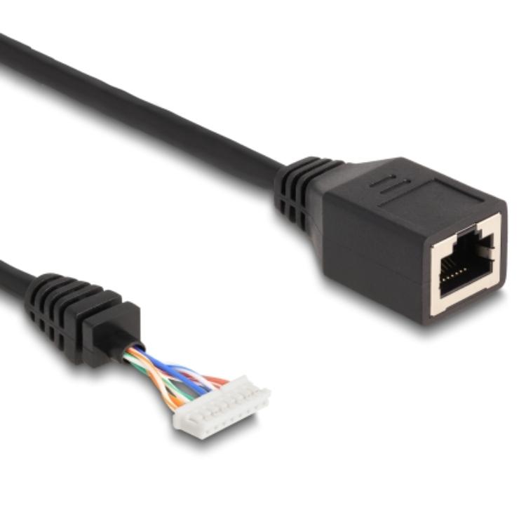 Delock Kabel RJ45 zu Pinheader 2,00 mm 8-polig Cat.5e 23 cm schwarz