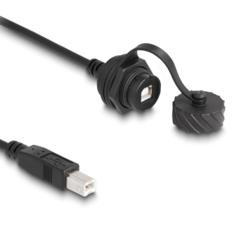 Delock Kabel USB 2.0 Type-B Stecker auf USB 2.0 Type-B Buchse zur Installation