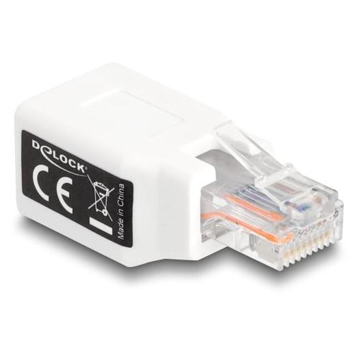 Delock RJ50 Adapter Stecker auf Buchse weiß