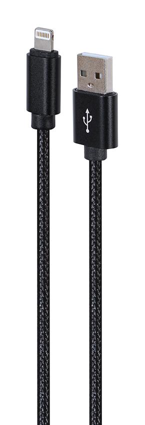 8-Pin Lade- & Datenkabel 1,8 Meter schwarz