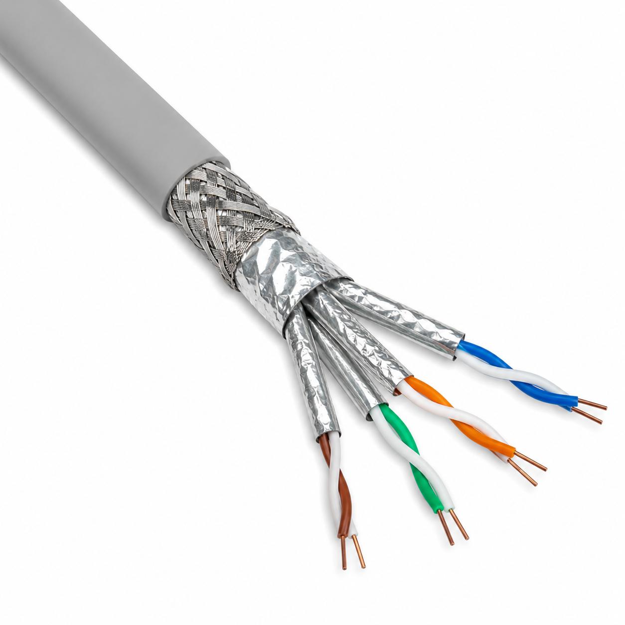 VALUE S/FTP-(PiMF-)Kabel, Kat. 8 (Klasse I), Massivdraht, AWG22, LSOH, 100 m