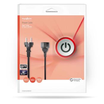 Stromkabel Typ F (CEE 7/7) Stecker Typ F (CEE 7/7) Buchse Gerade - Nedis