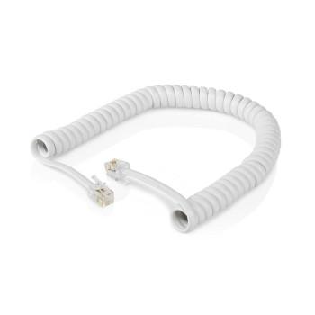 Telekommunikationskabel RJ10 Stecker RJ10 Stecker 2,00 m Kabildesign: Gekrümmt - Nedis