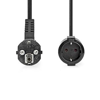 Stromkabel Type F (CEE 7/7) Stecker Type F (CEE 7/7) Buchse Gewinkelt - Nedis