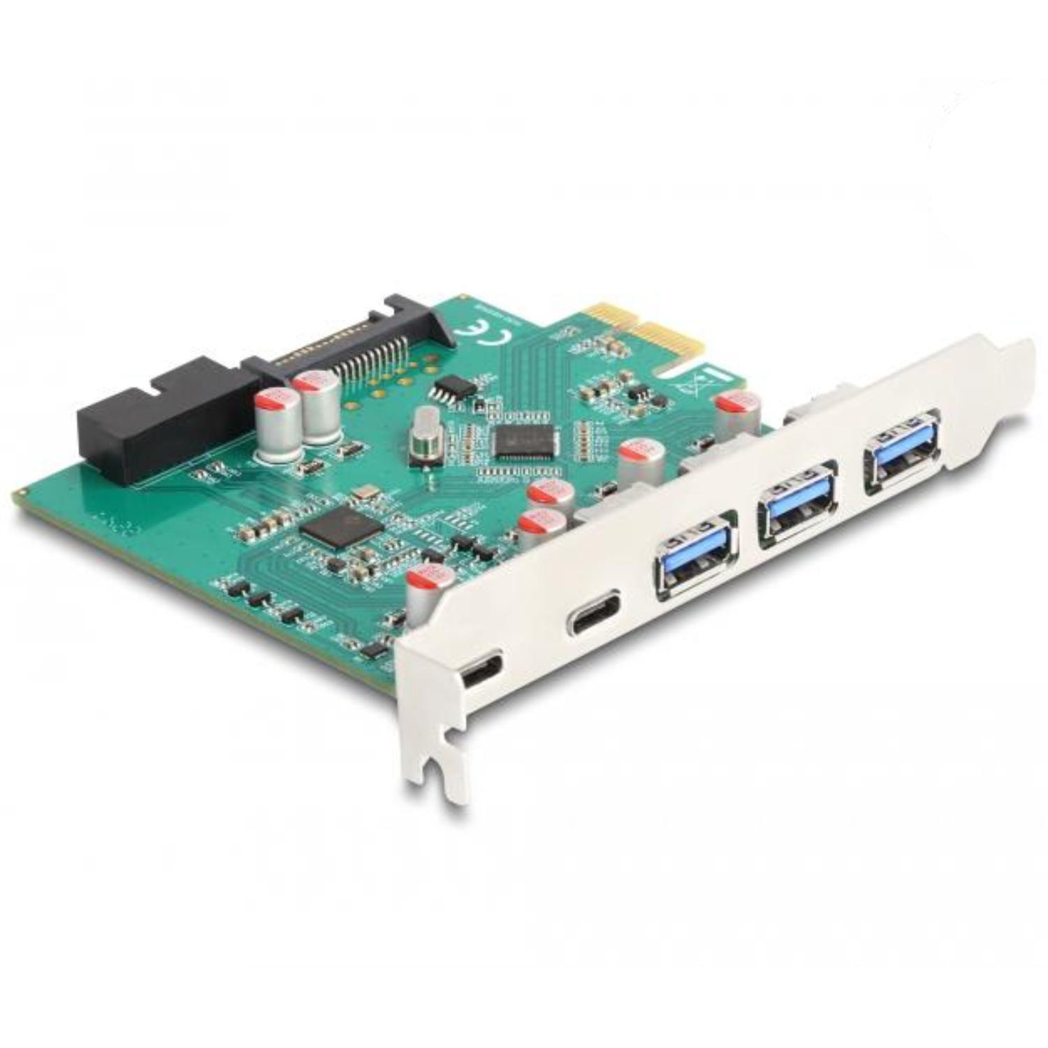Delock USB 5 Gbps PCI Express x1 Karte zu 3 x extern Typ-A + 2 x extern US