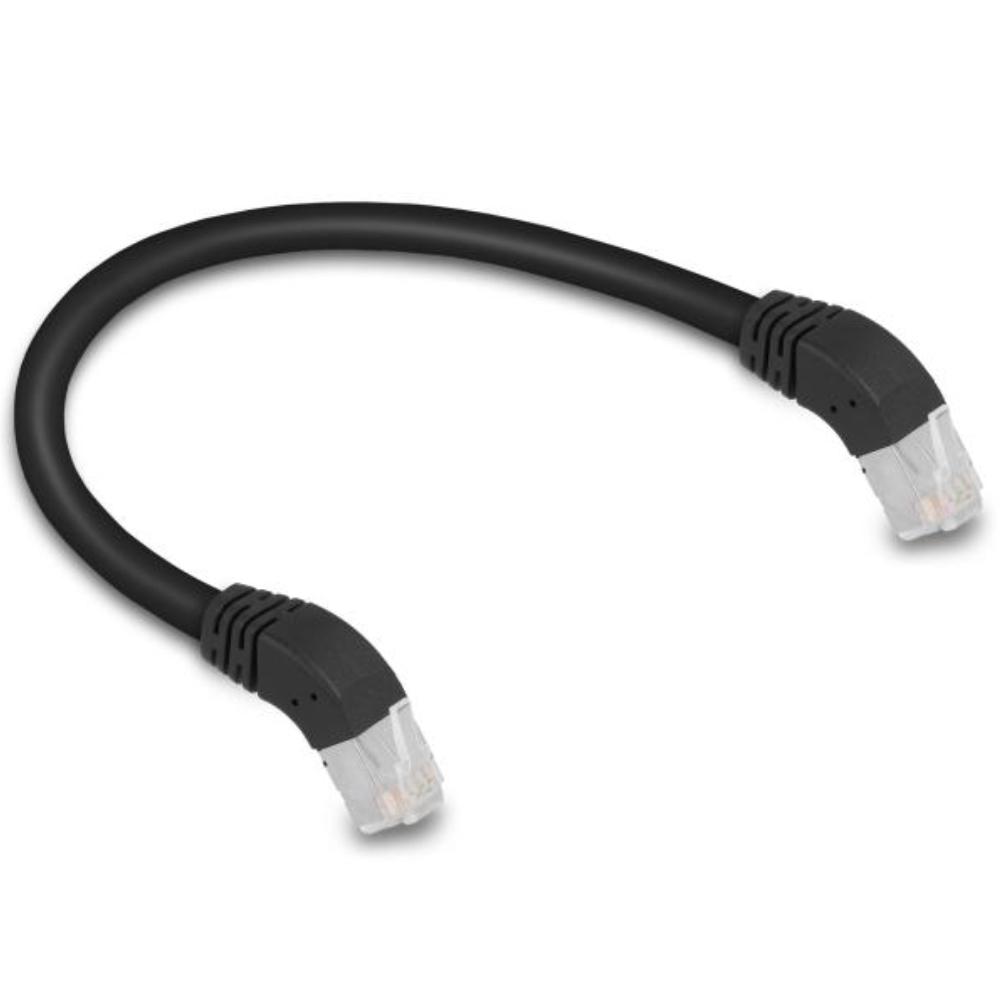 Delock RJ45 Netzwerkkabel Cat.6A S/FTP 45 nach unten gewinkelt 0,25 m sc