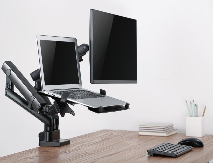 Monitorhalterung Schreibtisch - Monitor + Laptop - 17–32 Zoll