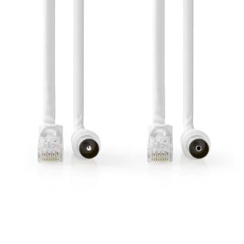 Koaxial- und CAT6-Kombinationskabel IEC (Koax) Stecker / RJ45 Stecker IEC (Koax) Buchse - Nedis