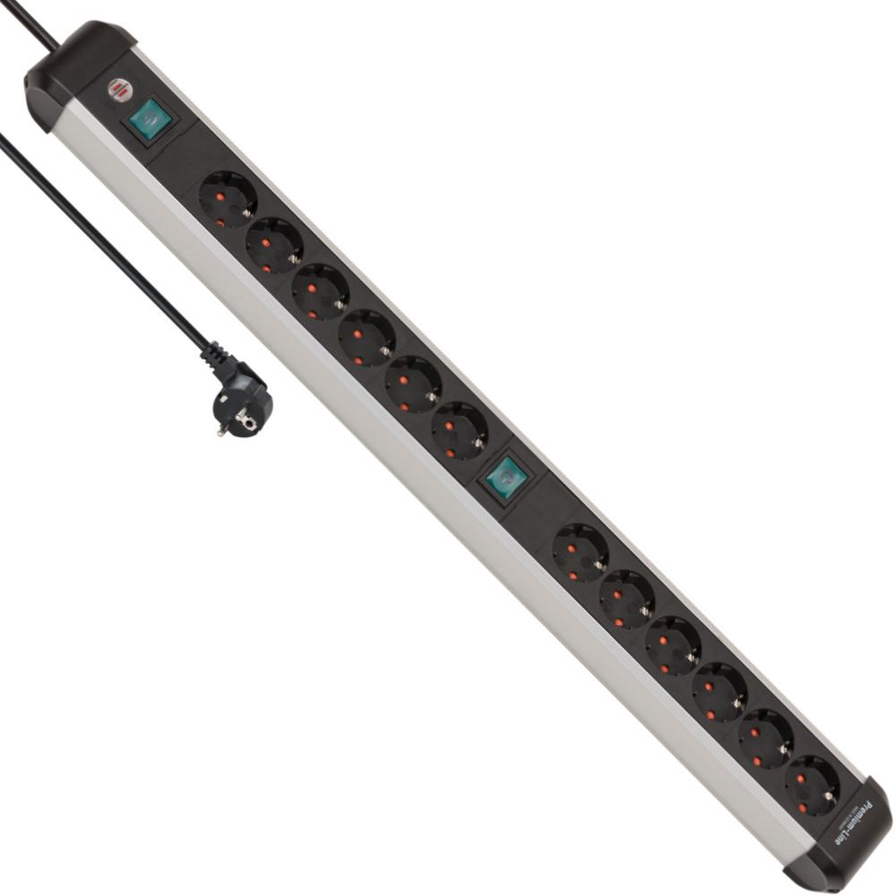 Brennenstuhl Steckdosenleiste Premium-ALU-Line 12fach 3m - Brennenstuhl