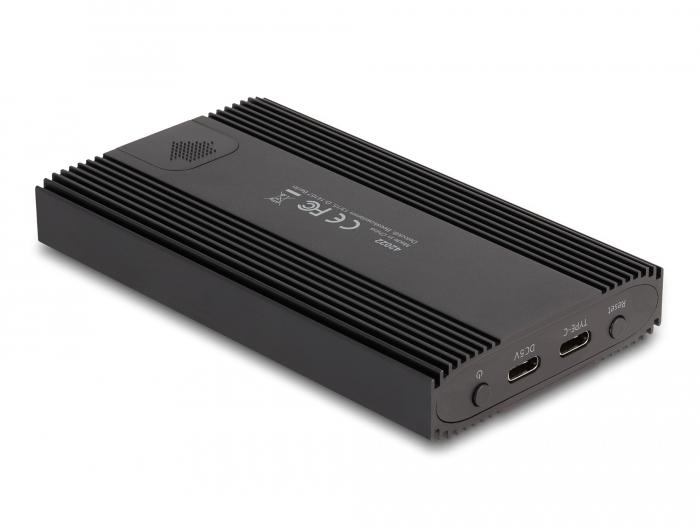 Delock externes Gehäuse USB 20 Gbps für 2 x M.2 NVMe PCIe SSD mit USB-Typ