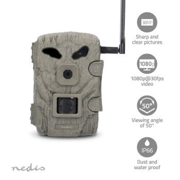 Wildkamera 1080p@30fps 30,0 MPixel 2 MPixel CMOS IP66 Schwarz - Nedis