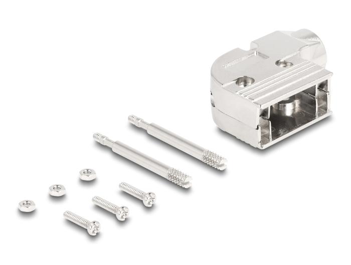 Delock D-Sub Gehäuse für 9-poligen Stecker/Buchse 90 rechtwinklig