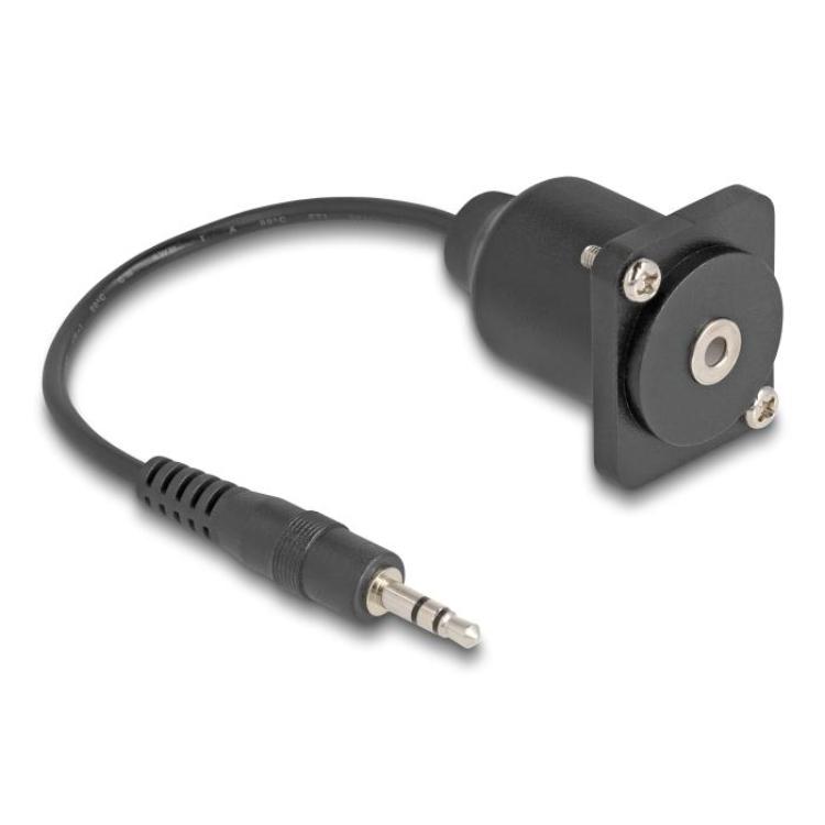 Delock 3,5 mm naar 3,5 mm, D-Type, 20 cm