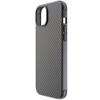 Robuste Carbon Cover für Apple iPhone 15 Plus, schwarz - Black Rock