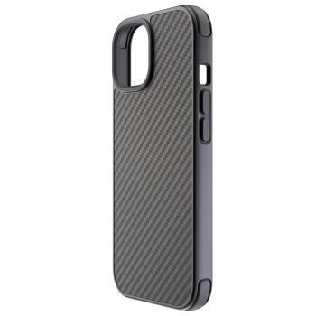 Robuste Carbon Cover für Apple iPhone 15, schwarz, - Black Rock